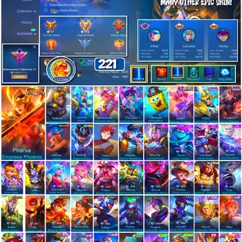 Mobile Legends: Bang Bang Collector #3815 221 Skins | Collectors Pharsa & Natalia | Sp image 1