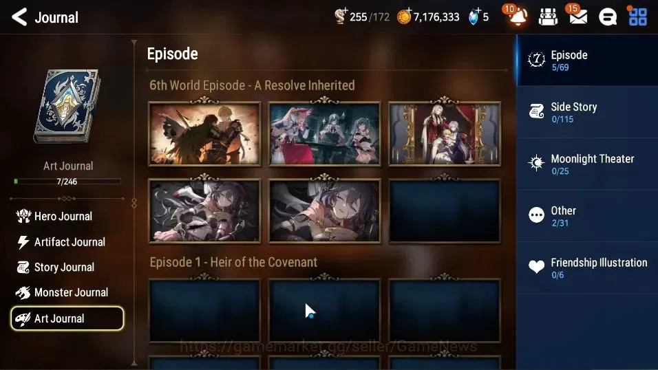 Epic Seven Accounts GLOBAL Unverif|New Era|3 ML(Salome,LOT Scales,Beli image 13