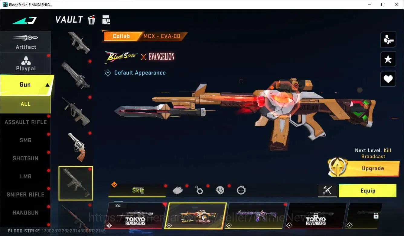 Blood Strike Accounts ASIA|MELEE TALONKnife+Collab EVANGELION MCX-00,Att image 3