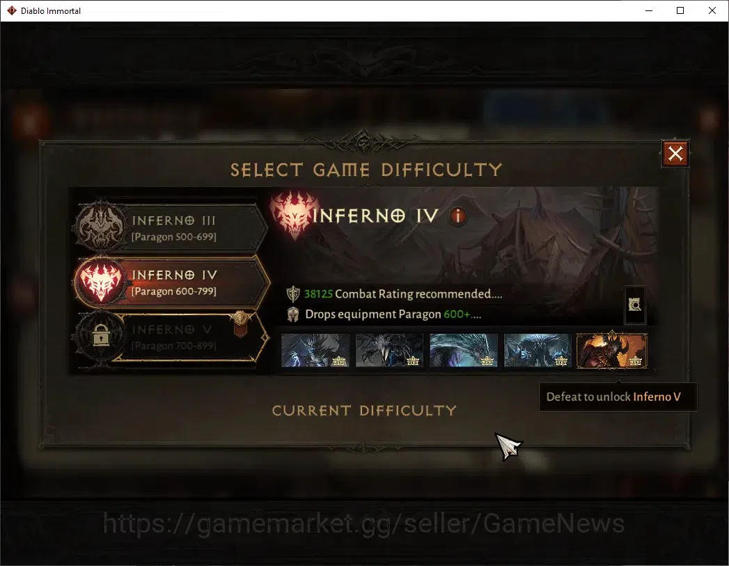Diablo Immortal Accounts High-End SA - Oza|CS ON|Lv 60 (728)|Demon Hunter|CR 42k|Reso 510|Paragon Vanquisher|Inferno IV|1 12