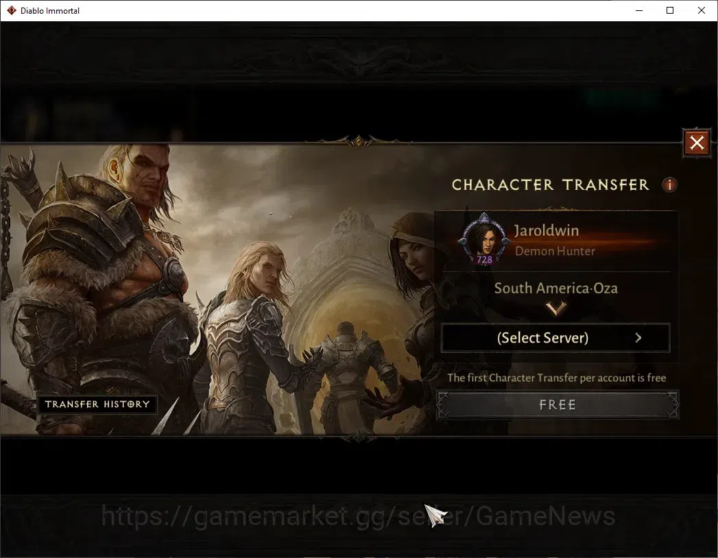 Diablo Immortal Accounts High-End SA - Oza|CS ON|Lv 60 (728)|Demon Hunter|CR 42k|Reso 510|Paragon Vanquisher|Inferno IV|1 2