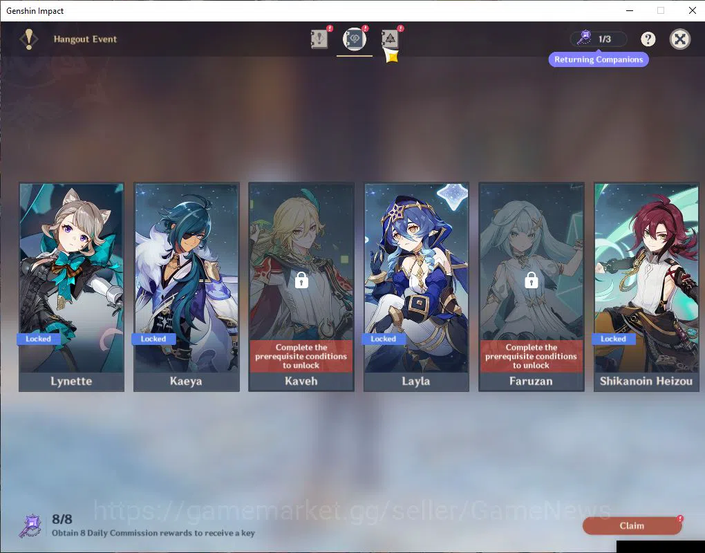 Genshin Impact Accounts ASIA |AR 56|8 Limit+7(*5Wep)|Nahida+Sign,Raiden,Ye image 12