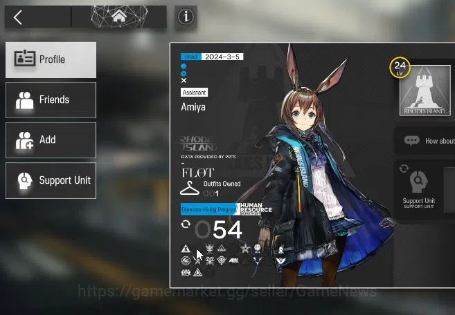 Arknights Accounts Mid-Tier Lv 24|54 OP+1 Skin| Starter |Wisadel + 75520 Orundum + 99 Originium|Chapter 2-9|Check SS|(AK1198) 2
