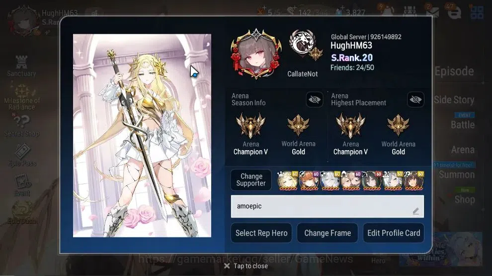 Epic Seven Accounts Global Verif|25ML(Schol N Yulha,RnL,MonarS Iseria, image 2