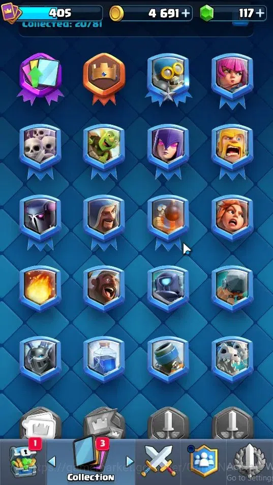 Clash Royale Accounts High-End Lv 405|Trophy 3041|KTL 10|Card 52/121|1 Hero 4 EVO 11 Epic 20 Rare 21 Common|Take Mail|Check 10
