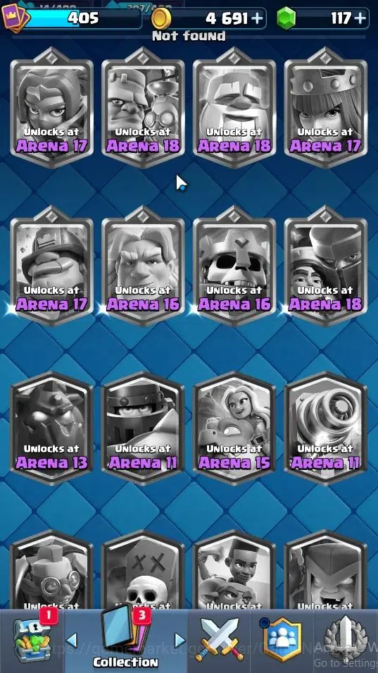 Clash Royale Accounts High-End Lv 405|Trophy 3041|KTL 10|Card 52/121|1 Hero 4 EVO 11 Epic 20 Rare 21 Common|Take Mail|Check 15