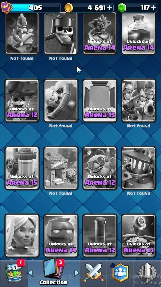 Clash Royale Accounts High-End Lv 405|Trophy 3041|KTL 10|Card 52/121|1 Hero 4 EVO 11 Epic 20 Rare 21 Common|Take Mail|Check 18