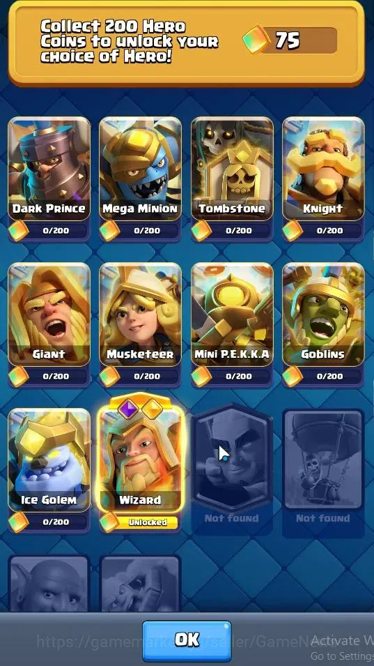 Clash Royale Accounts High-End Lv 405|Trophy 3041|KTL 10|Card 52/121|1 Hero 4 EVO 11 Epic 20 Rare 21 Common|Take Mail|Check 6