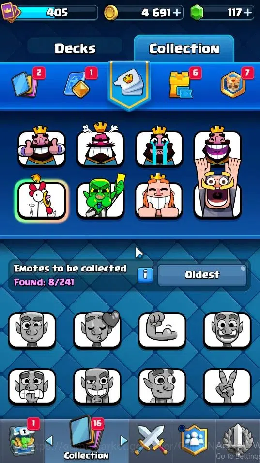 Clash Royale Accounts High-End Lv 405|Trophy 3041|KTL 10|Card 52/121|1 Hero 4 EVO 11 Epic 20 Rare 21 Common|Take Mail|Check 8