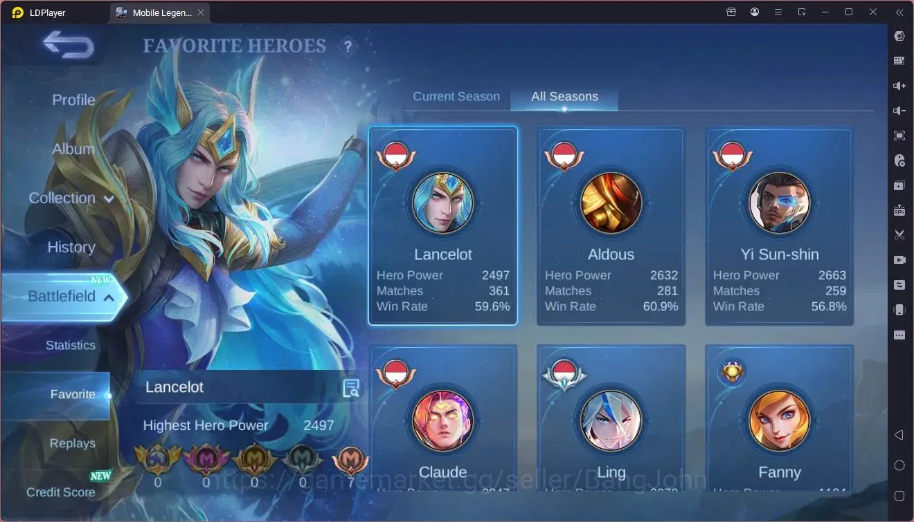Mobile Legends: Bang Bang Accounts Global |Hero 133|Skin 294|Exalted|ASP Guin,Layla|P image 4