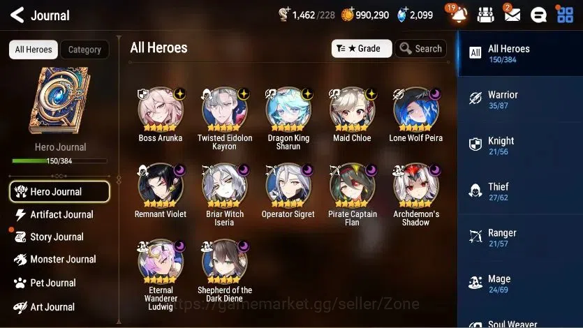 Epic Seven Accounts Starter Global|Unverif|New ERA 12ML (Sot Dark Diene, BArunka, MChloe, LPeira, RViolet, OSigret 1