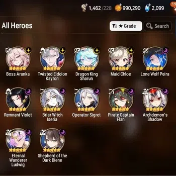 Epic Seven Accounts Starter Global|Unverif|New ERA 12ML (Sot Dark Diene, BArunka, MChloe, LPeira, RViolet, OSigret