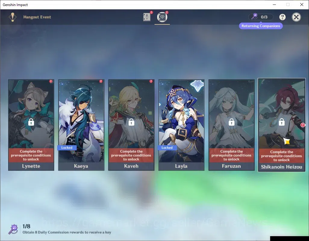 Genshin Impact Accounts ASIA|AR 48|BD Unset|1 Limited + 1 (*5 Weapon)|Clor image 17