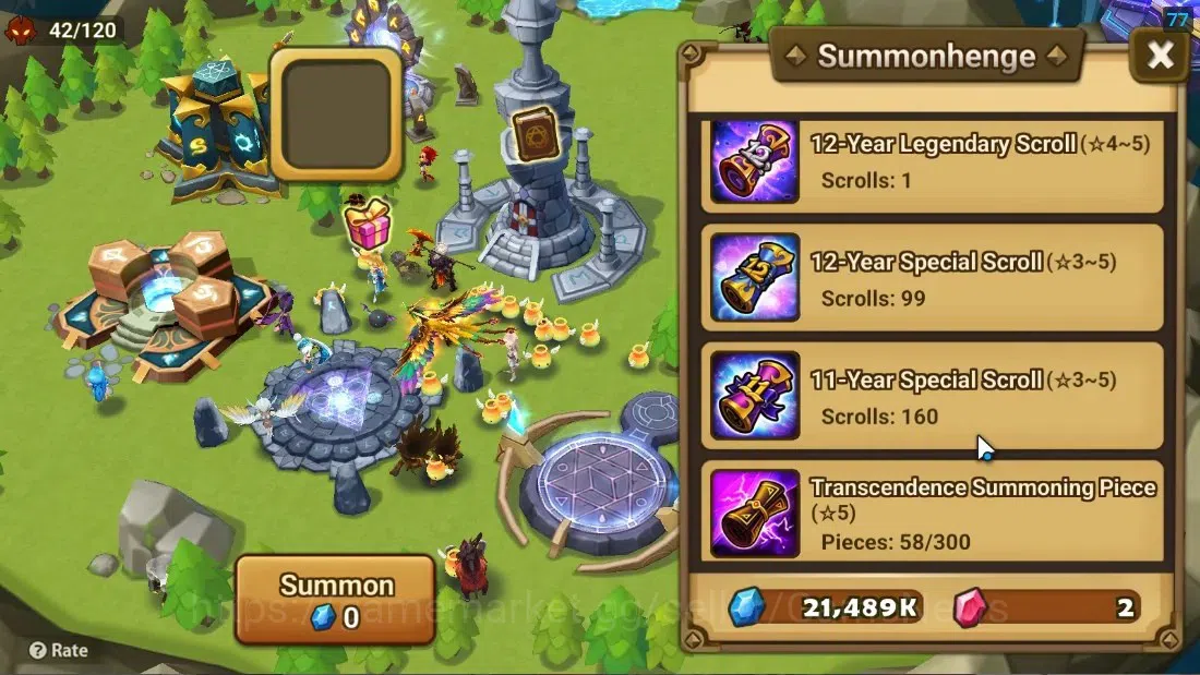 Summoners War: Sky Arena Accounts Starter ASIA|Lv 26|Ready Gacha|99 12 YSC + 160 11 YSC + 3 LAAS + 5 LS + 4 LDS + 118 MS |1 10