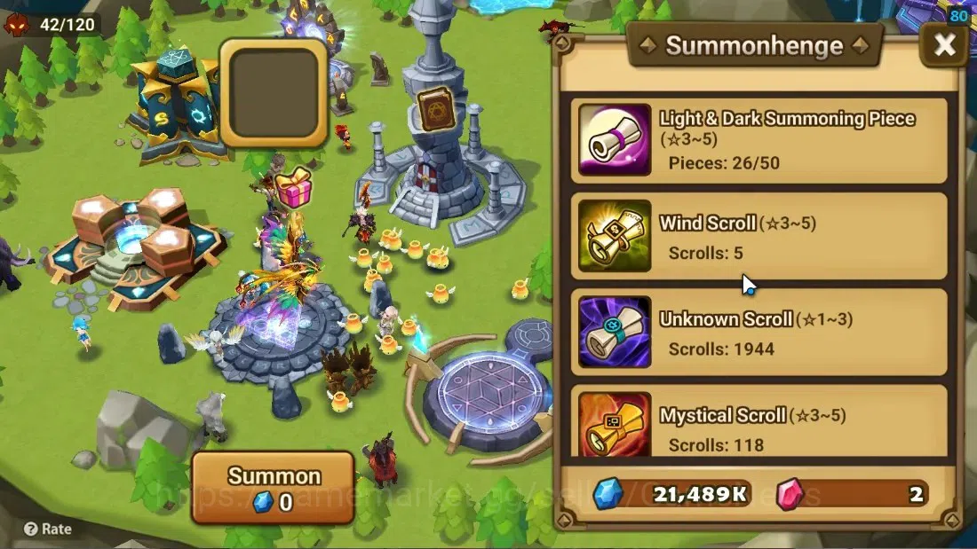 Summoners War: Sky Arena Accounts Starter ASIA|Lv 26|Ready Gacha|99 12 YSC + 160 11 YSC + 3 LAAS + 5 LS + 4 LDS + 118 MS |1 12