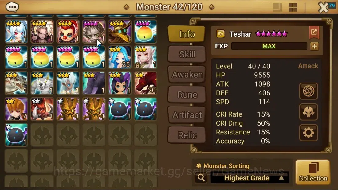 Summoners War: Sky Arena Accounts Starter ASIA|Lv 26|Ready Gacha|99 12 YSC + 160 11 YSC + 3 LAAS + 5 LS + 4 LDS + 118 MS |1 9