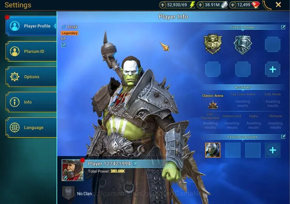 Raid: Shadow Legends Accounts Lv 18| Power 380K|12 Legend (Artak, Ninja, Visix, image 2