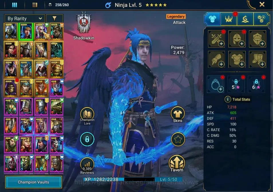 Raid: Shadow Legends Accounts Lv 18| Power 380K|12 Legend (Artak, Ninja, Visix, image 4