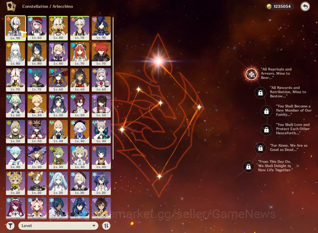 Genshin Impact Accounts ASIA|AR50||6Limited+3(*5Weapon)|ArlecchinoC1+Sign, image 3