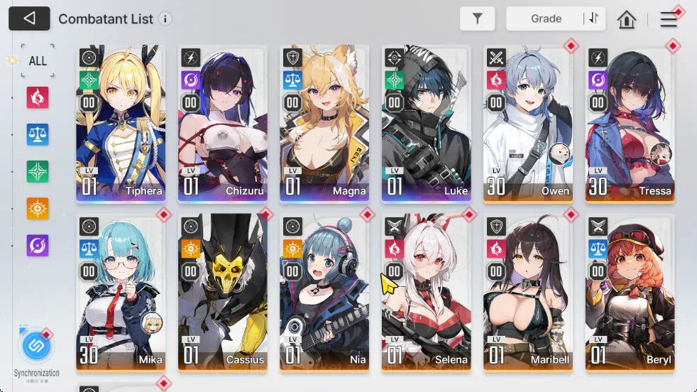 Chaos Zero Nightmare Accounts GLOBAL Lv 41|8,5K Crystal+37 Res Anchor|4 SSR [Tip image 3