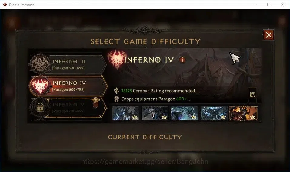Diablo Immortal Accounts High-End EU-Sescheron | 60 (753) Crusader-Sliner | CR 42k | Reso 570 | Inferno IV | Lv30 (7 5