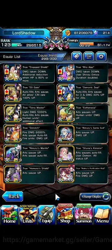 Grand Summoners Accounts Global|Rank 123|49 Ascend 25 TW|(Roy,3x SMiyu,Shin image 10