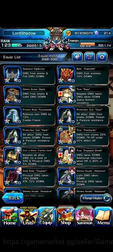 Grand Summoners Accounts Global|Rank 123|49 Ascend 25 TW|(Roy,3x SMiyu,Shin image 19
