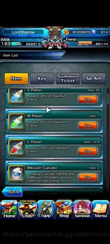 Grand Summoners Accounts Global|Rank 123|49 Ascend 25 TW|(Roy,3x SMiyu,Shin image 2