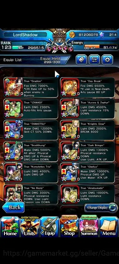 Grand Summoners Accounts Global|Rank 123|49 Ascend 25 TW|(Roy,3x SMiyu,Shin image 6