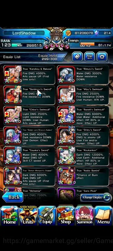 Grand Summoners Accounts Global|Rank 123|49 Ascend 25 TW|(Roy,3x SMiyu,Shin image 7