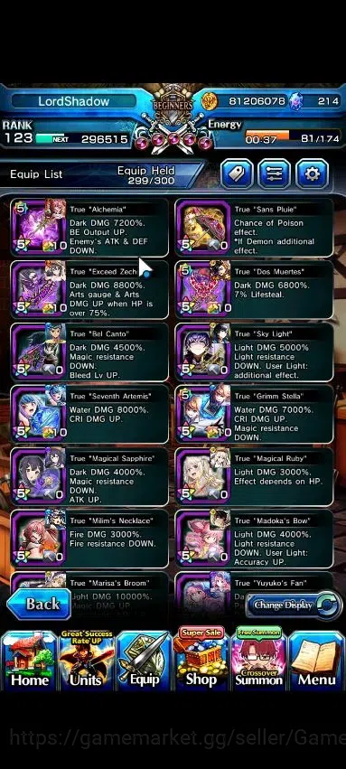Grand Summoners Accounts Global|Rank 123|49 Ascend 25 TW|(Roy,3x SMiyu,Shin image 8