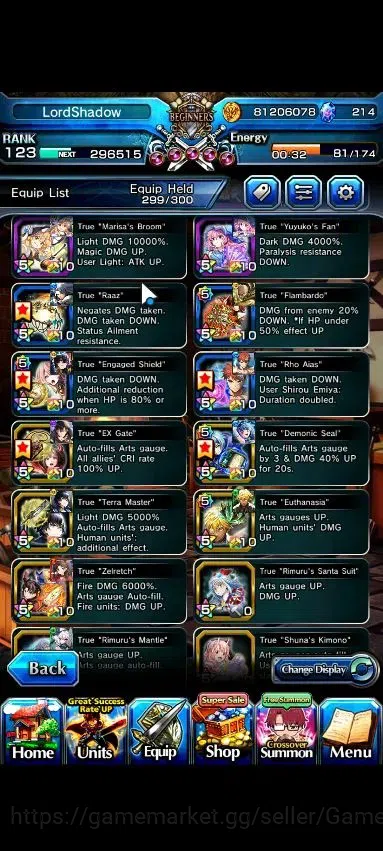 Grand Summoners Accounts Global|Rank 123|49 Ascend 25 TW|(Roy,3x SMiyu,Shin image 9