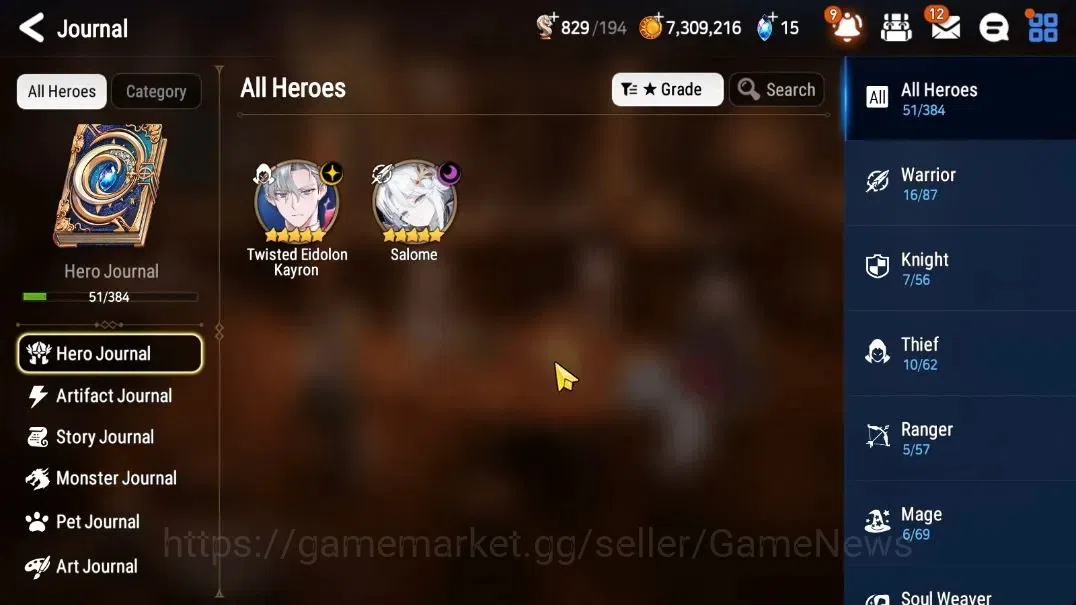 Epic Seven Accounts Starter GLOBAL UnVerif|New Era|2 ML(Salome,TE Kayron)+Iseria,Landy,Etc|Poh ON|Abys Floor 52|800 1