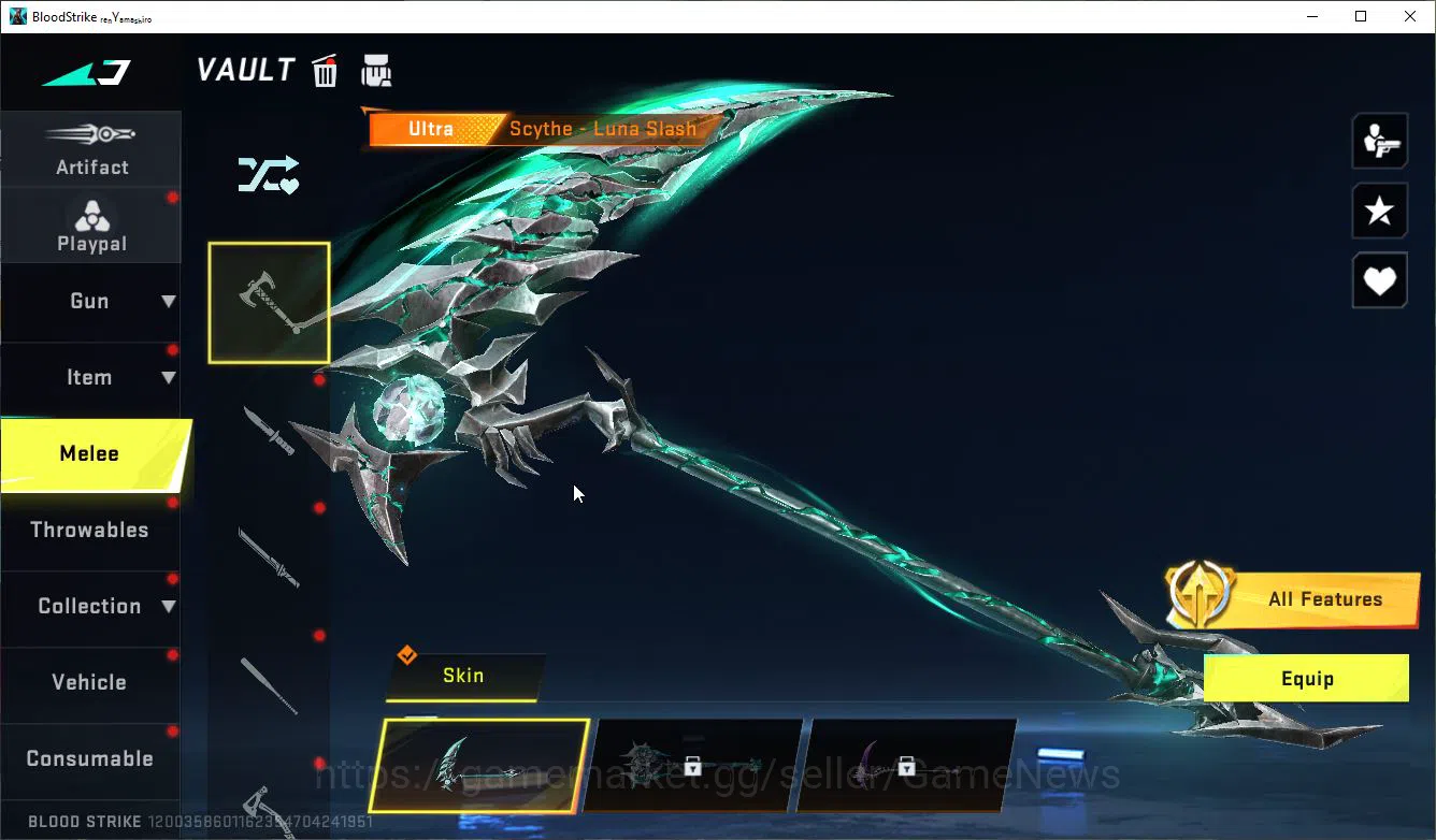 Blood Strike Accounts ASIA|ETERNAL KRAKEN-VOIDCLOAK+MELE Luna Slash,Coll image 5