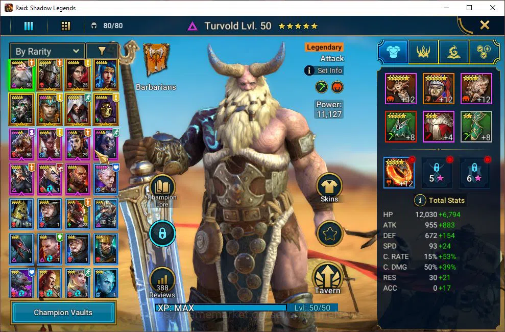 Raid: Shadow Legends Accounts Lv30|286K Power|Starter|8 Legendary (Ninja,Ezio,Tr image 3