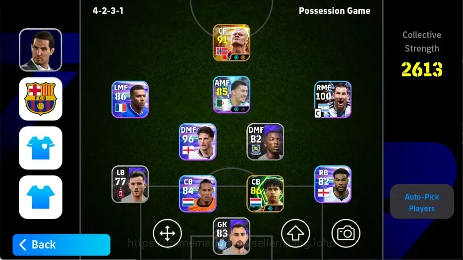 eFootball Accounts High-End Mobile |PW 2613|BIGT Halland,Epic Rijkaard,Shwt IbrahimMaza Messi|Coach DamiaGranero| EFB4118B 1