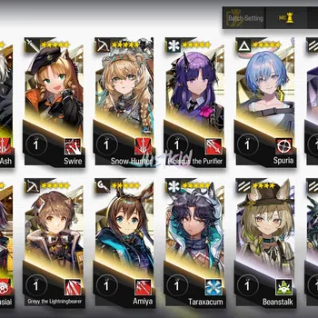Arknights Accounts Starter ARKNIGHTS GLOBAL STARTER 6*6 , 3 LIMITED WANG,CHONGYUE,SILVERASH ALTER