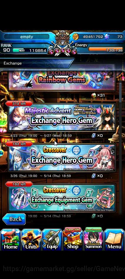 Grand Summoners Accounts Global|Rank 90|19 Ascend+7 TW|[Okarun,Emiya,Chloe, image 14