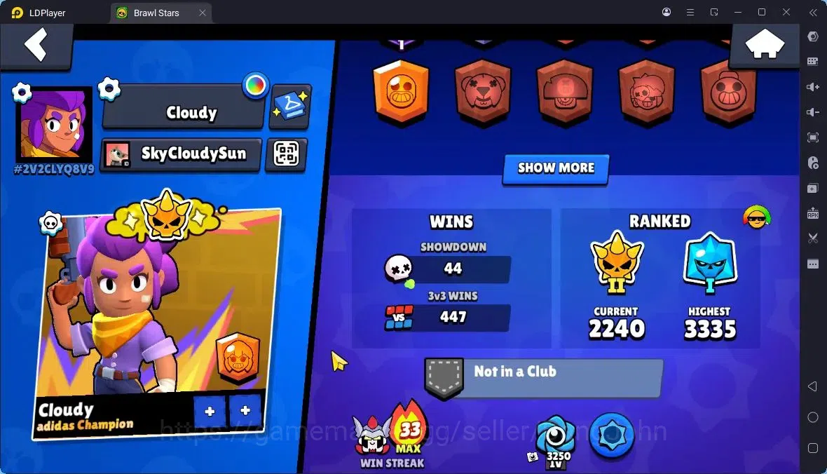 Brawl Stars Accounts Thropy 4606|49 Brawler|8 Max,5 Max HC|3 Legend,9 Mythic,22 Epic Skin|17257 Bling|337 3