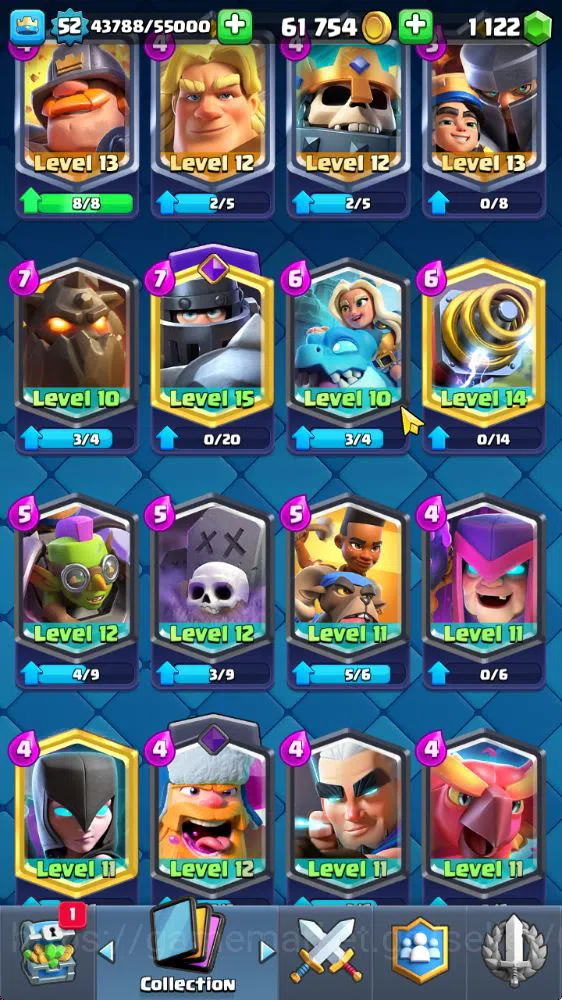 Clash Royale Accounts High-End Lvl 52|Trophy 9751|KTL 14|Limited Skin|Card 121|14 EVO,8 Champ,21 Legend,33 Epic,30 Rare,29 15