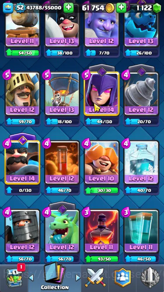 Clash Royale Accounts High-End Lvl 52|Trophy 9751|KTL 14|Limited Skin|Card 121|14 EVO,8 Champ,21 Legend,33 Epic,30 Rare,29 17