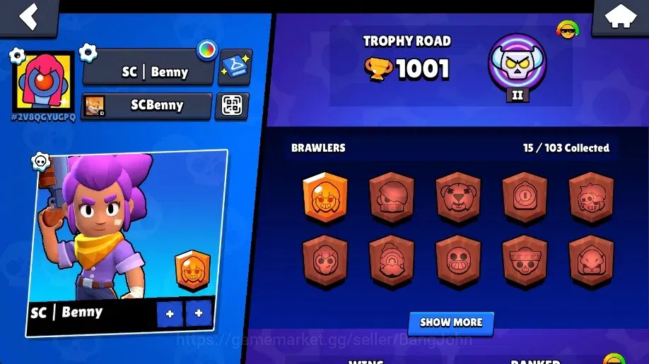 Brawl Stars Accounts Global | 1001 Thropy|15 Brawler|3 Max Lvl (Shelly, image 2