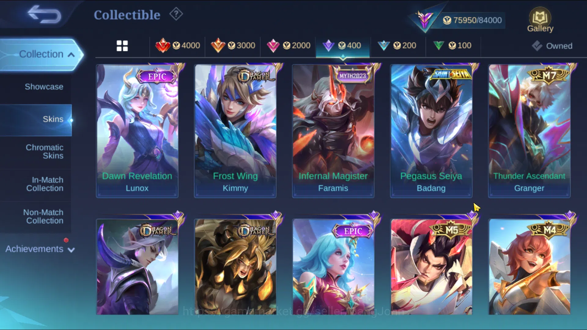 Mobile Legends: Bang Bang Accounts Hero 129 | Skin 282 | Ex Honor 39 | Zennith Vexana image 16