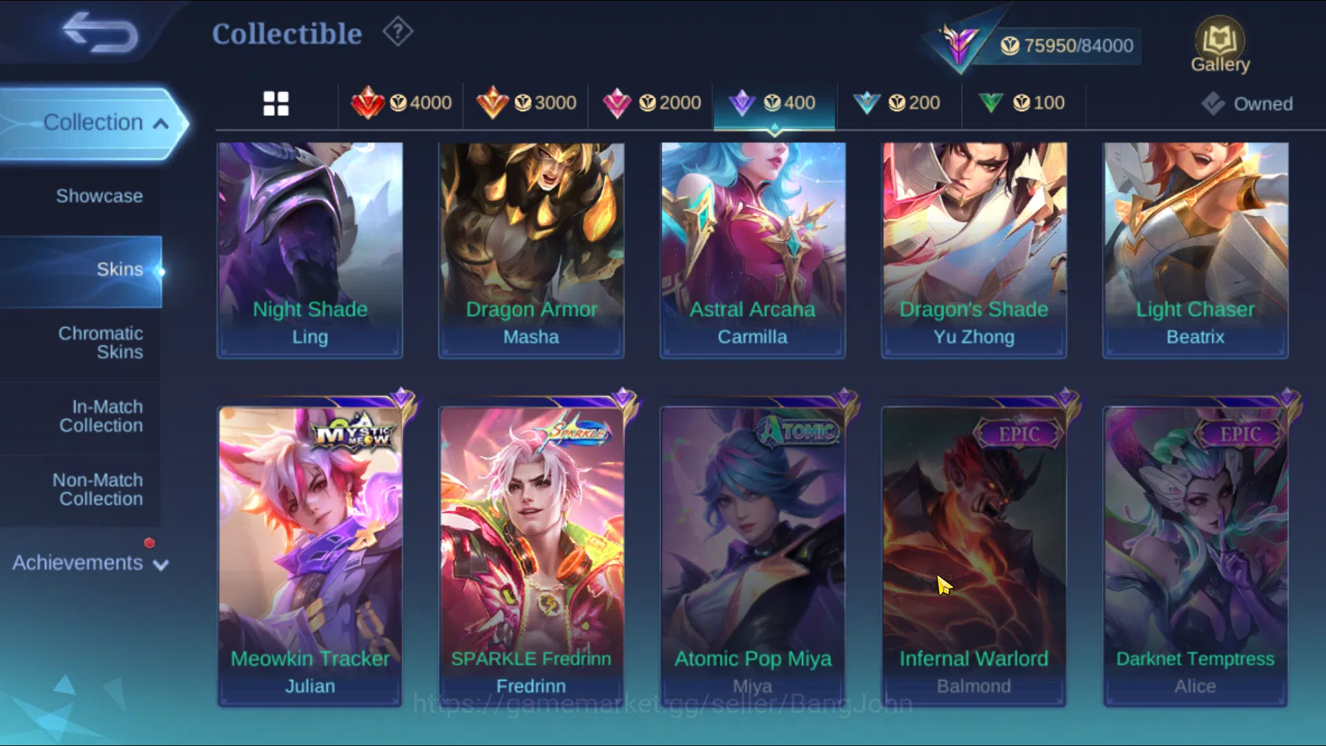 Mobile Legends: Bang Bang Accounts Hero 129 | Skin 282 | Ex Honor 39 | Zennith Vexana image 17