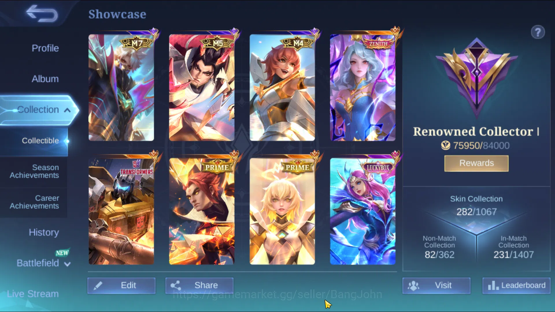 Mobile Legends: Bang Bang Accounts Hero 129 | Skin 282 | Ex Honor 39 | Zennith Vexana image 2