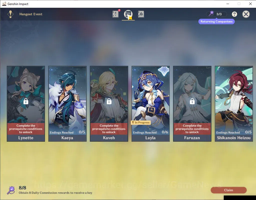 Genshin Impact Accounts Mid Game ASIA|AR 57|8 Limited 13