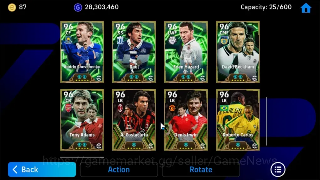 Buy eFootball Accounts - Android | Power 3214 | 25Epic Diego