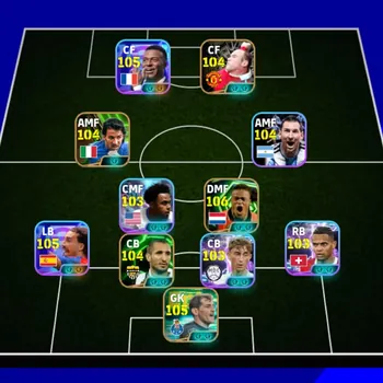 eFootball Accounts High-End Kolektif 3218 mbappe x Edgar Davids x Del Piero blitz x Iker Casillas x Suarez x Lamine Yamal x