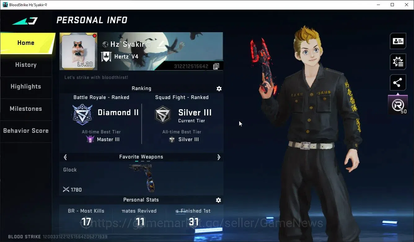 Blood Strike Accounts ASIA|ETERNAL DeAgle-Scorpio+Collab TR Takamichi|1  image 2