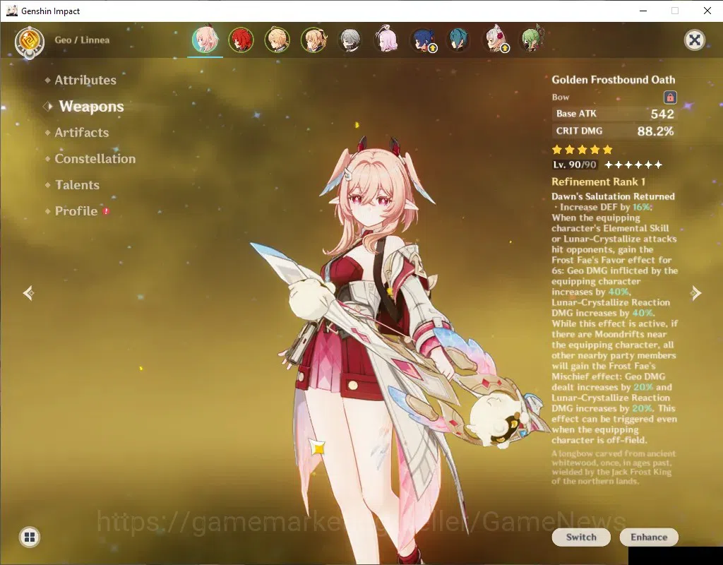 Genshin Impact Accounts ASIA|AR 55|1 Limited + 3 (*5Standart)|[Linnea+Sign image 3